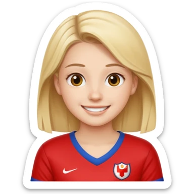 girl watching football game sticker