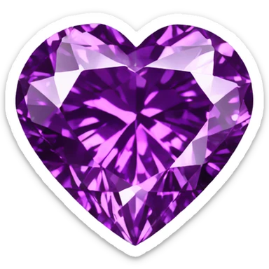 Heart shaped 56-carat purple diamond sticker