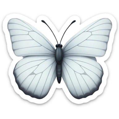 White butterfly  sticker