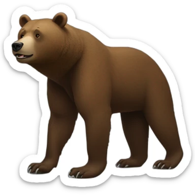 Bear with prosthetic leg sticker