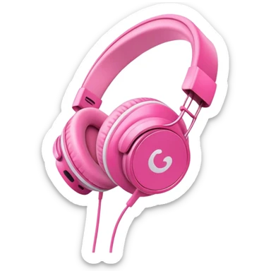 audífonos rosas sticker