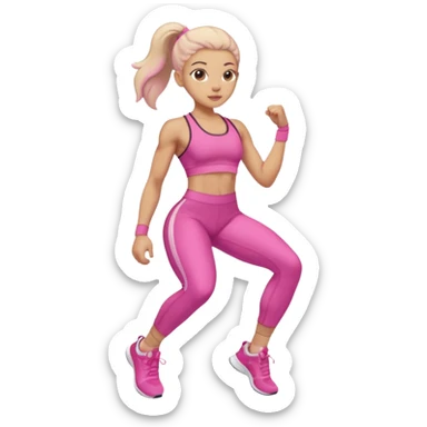 workout pink sticker