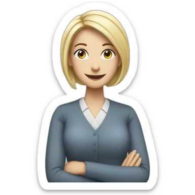 A teacher with white skin gives advice sticker