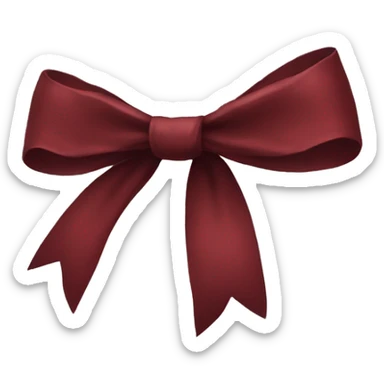 Dark red bow sticker