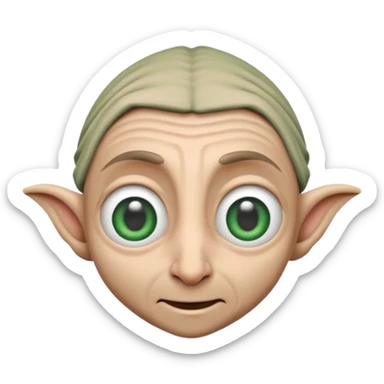 Dobby the house-elf from Harry Potter, emoji style sticker