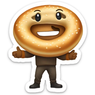 Bagel man stealing vibes  sticker