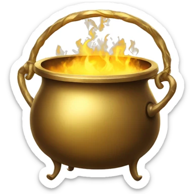 Gold cauldron sticker