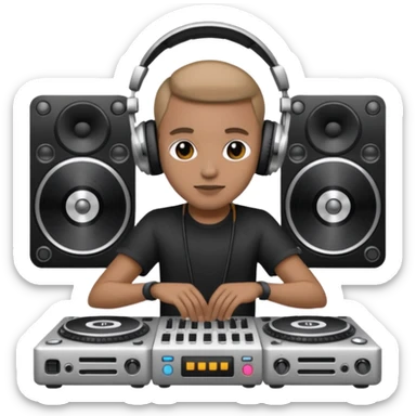Cdj music dj  sticker
