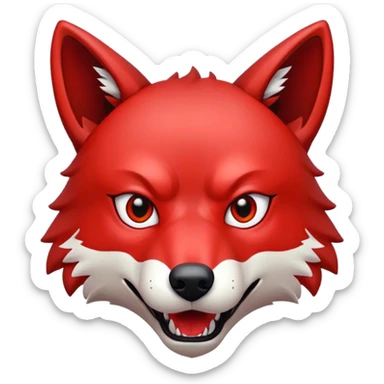 Scary Red Wolf sticker