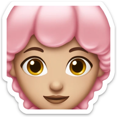 Demure girly pink sticker