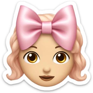 Blush pink coquette bow sticker