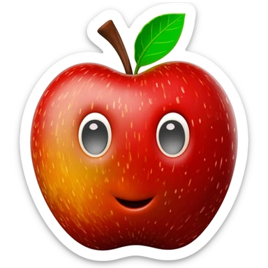 manzana enchilada que tenga ojos y boca sticker