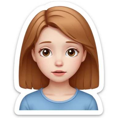 a pretty girl who is embarrassed sticker