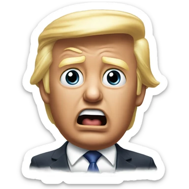 Realistic Trump yelling “SAD!” sticker