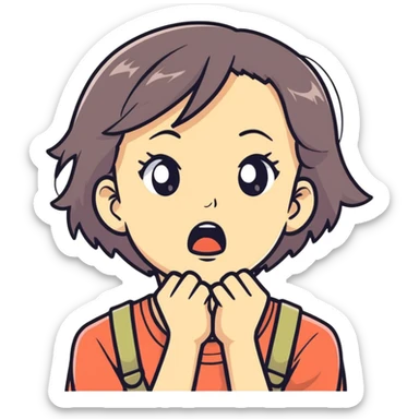 girl choking mad sticker