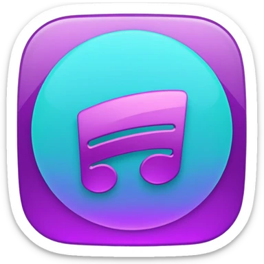Purple and Cian Symbol Spotify app sticker