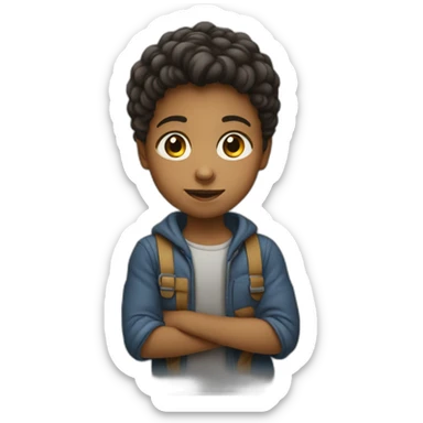 Enfant qui donne un coup de poing sticker