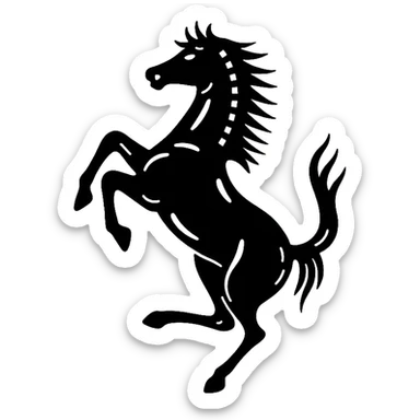 Ferrari logo with prancing horse sticker