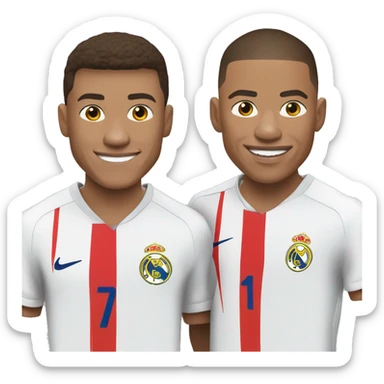Florentino Perez et Kylian Mbappé ensemble  sticker