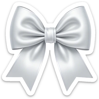 White bow sticker