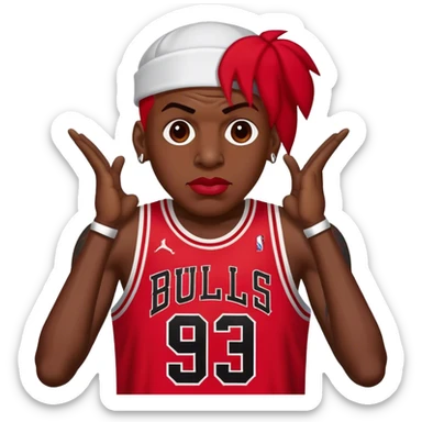 Dennis Rodman Chicago bulls #91 sticker