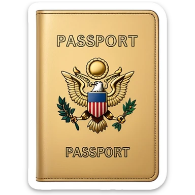 pale gold passport sticker
