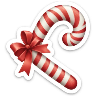 Candy cane sticker