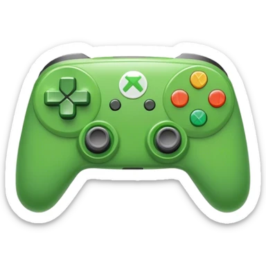 green gaming controller sticker