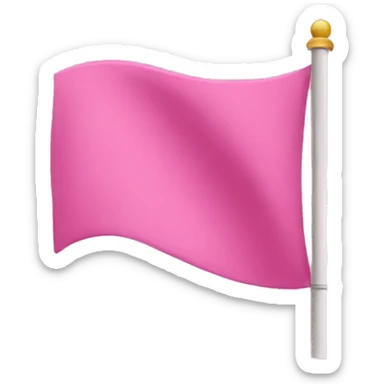 Pink flag emogy sticker