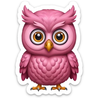 image of a pink owl sticker