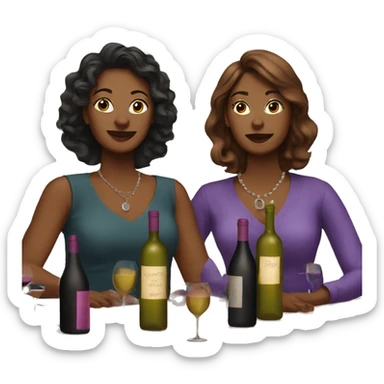 Ladies wine night sticker