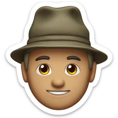 Jeff probat in a survivor hat  sticker