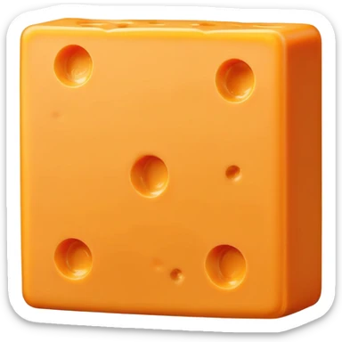 Block of cheddar cheese sticker