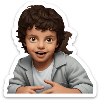 male portrait with brown hair sticker