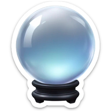Clear fortune ball sticker