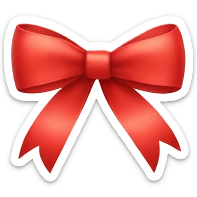 pretty red bow sticker