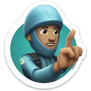 Squid game circle guard gesturing ok  sticker