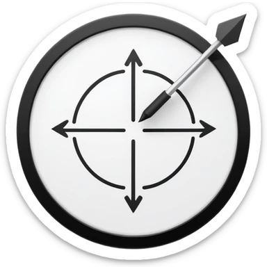 Minimalistic flat vector icon, iOS style, thin black contour on white background. Circular arrows forming a loop with small task board inside. Clean, no text, no shadows sticker