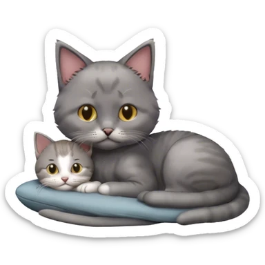 Sick kitten with themomitor sticker