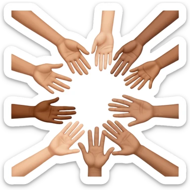 many hands sticker