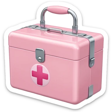 Pastel Pink medical box sticker