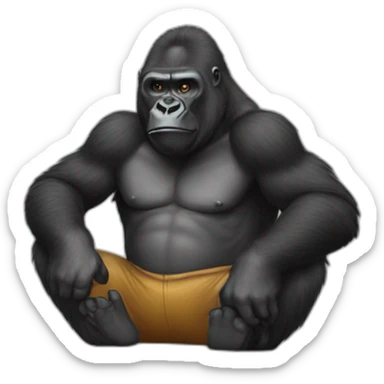 gorilla throwing up his poop sticker