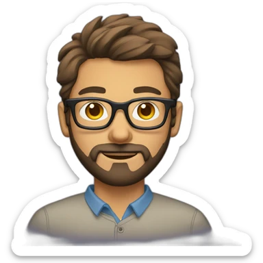 it guy with specs and beard sticker