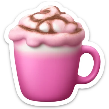 Pink hot chocolate  sticker