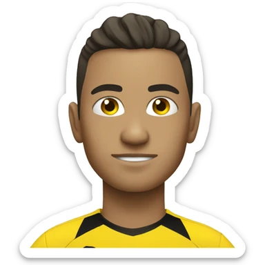 soccer player with yellow and black jersey  sticker