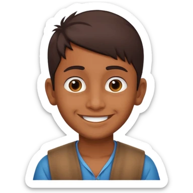 Brown boy and indian sticker