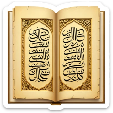 Create an emoji that reflects quran sticker