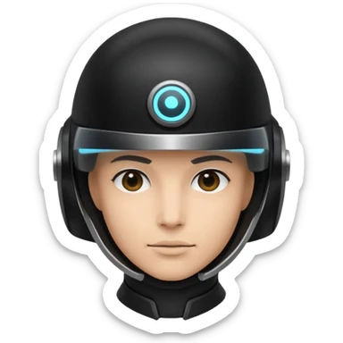 time traveler in black clothes sticker