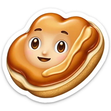 Peanut in caramel sticker