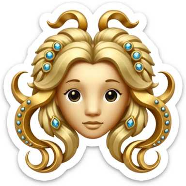 horoscope hair ornament sticker